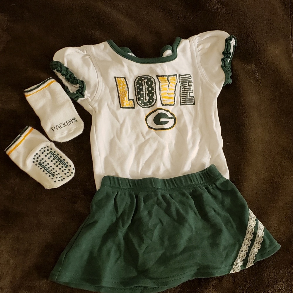 Green Bay Packets baby girl outfit
